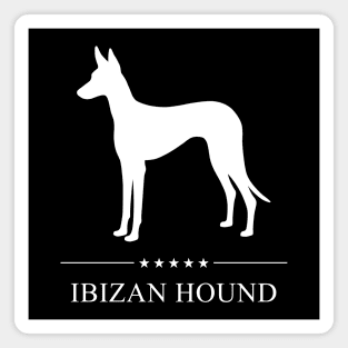 Ibizan Hound Dog White Silhouette Magnet